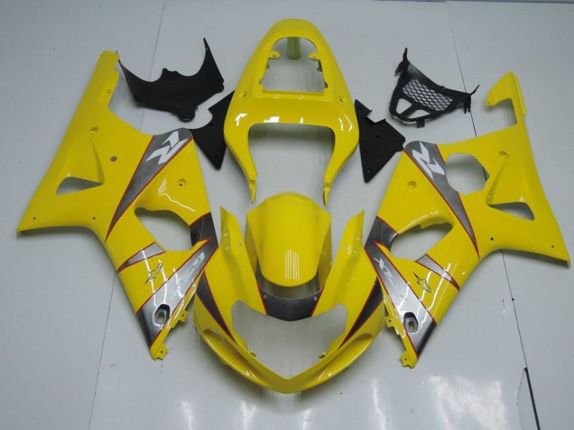 Yellow and Grey 2000-2002 Suzuki GSXR 1000 Motorcycle Fairings Yellow and Grey 2000-2002 Suzuki GSXR 1000 Motorcycle Fairings
